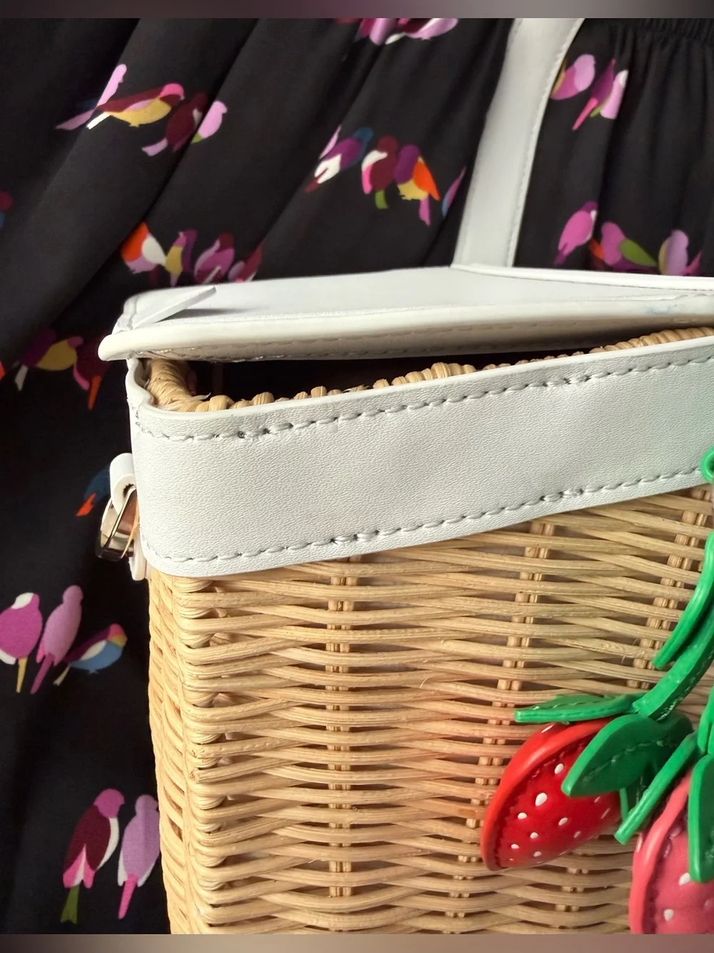 Kate Spade Picnic In The Park Wicker Basket Bag
